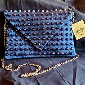 Traci Lynn Stud N Chic Royal Blue Envelope Crossbody Purse- new with tags